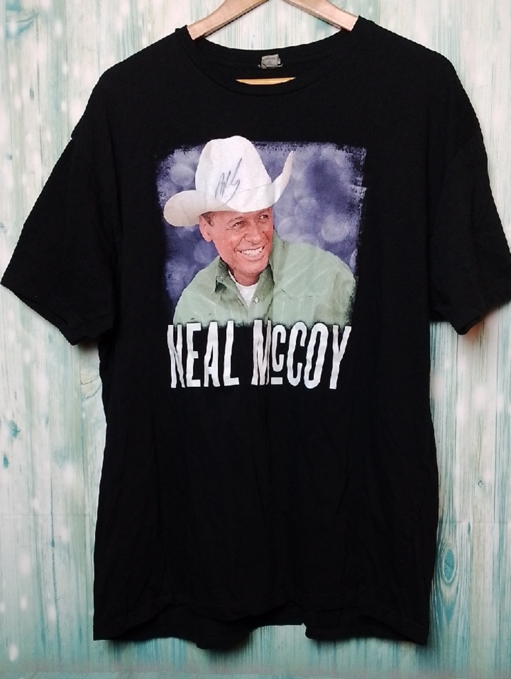 Autographed Neal McCoy Graphic Short Sleeve Tee - Black- Unisex 2XL
